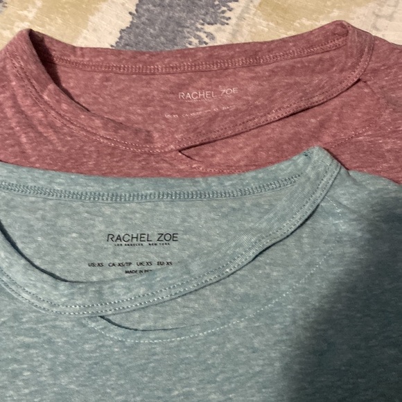 Rachel Zoe Set of Two Shirts Blue, Maroon XS - Picture 3 of 6